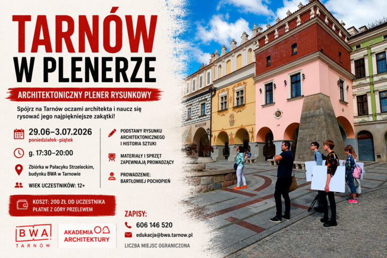Tarnów w plenerze. BWA zaprasza na architektoniczne warsztaty rysunkowe
