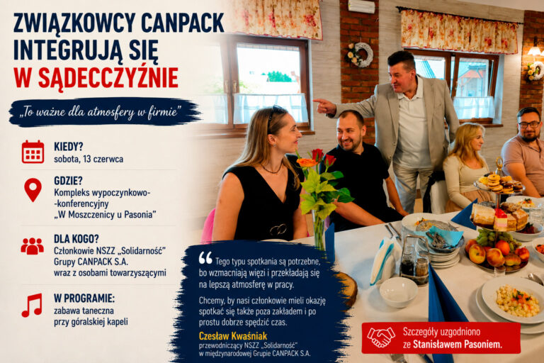 Związkowcy CANPACK integrują się w Sądecczyźnie. „Dobra atmosfera nie powstaje sama”