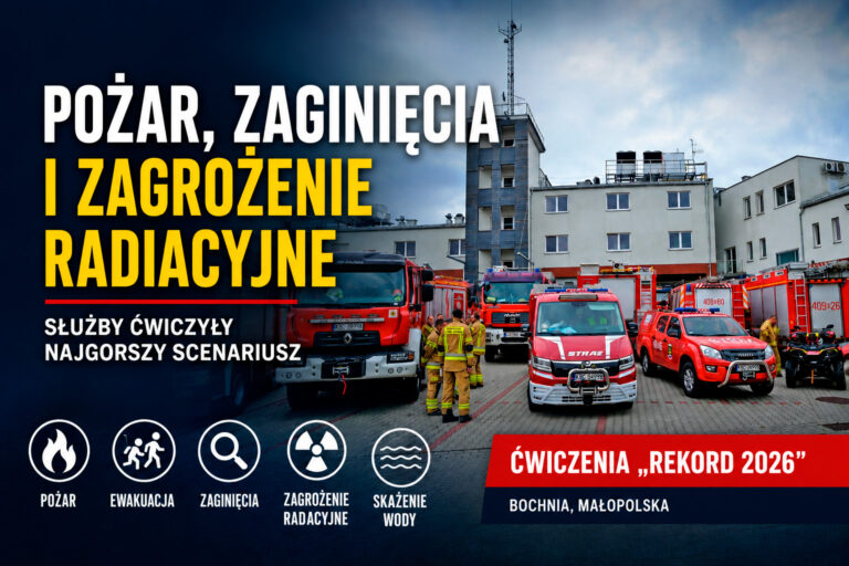 Pożar, zaginięcia i materiał promieniotwórczy. Służby ćwiczyły najgorszy scenariusz