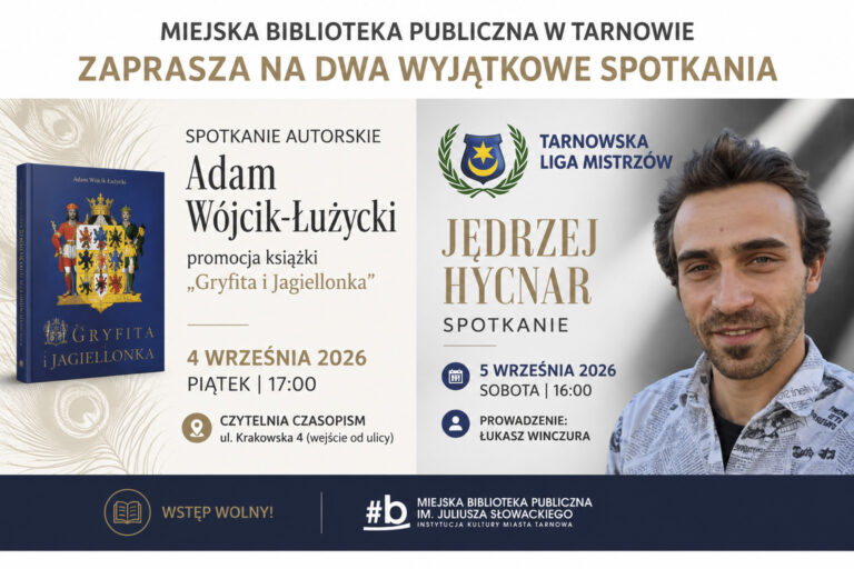 Dwa interesujące spotkania w tarnowskiej bibliotece. Najpierw historia, potem Jędrzej Hycnar
