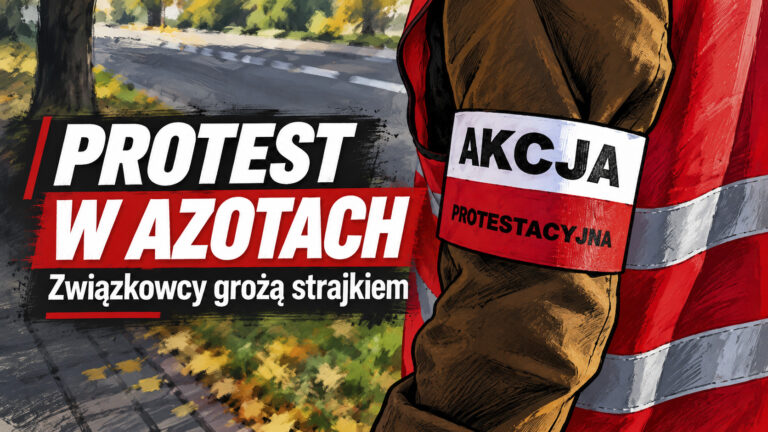 Ponad 300 pracowników Azotów protestowało w Tarnowie. Związkowcy mówią już o strajku