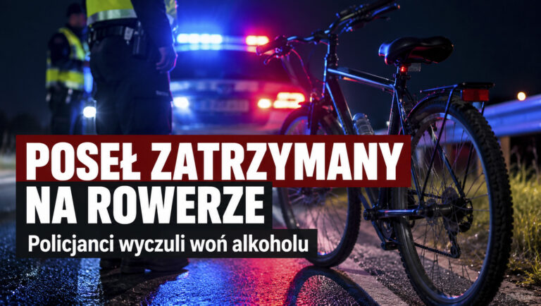 Tarnowski poseł Robert Wardzała zatrzymany na rowerze. Policjanci wyczuli woń alkoholu
